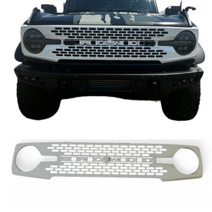 Buckle Up Off-Road Gloss White Grille for 2021+ Ford Bronco (Badlands-Style)