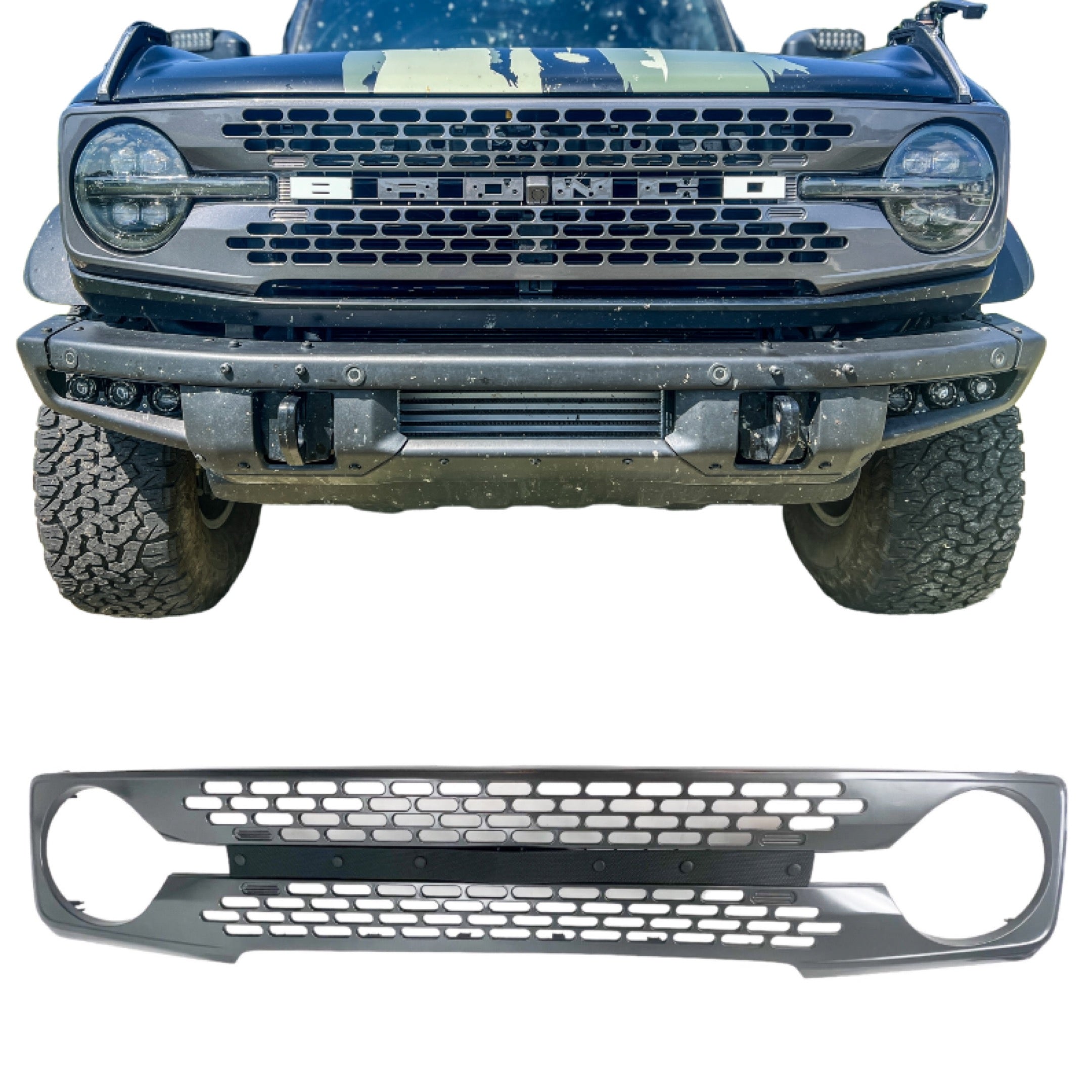 Buckle Up Off-Road Gray Grille for 2021+ Ford Bronco | Badlands-Style