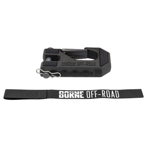 Borne Off-Road Winch Hook w/ Hand Tether for Ford Bronco & Universal Fitment | BNWN-HK-01BK