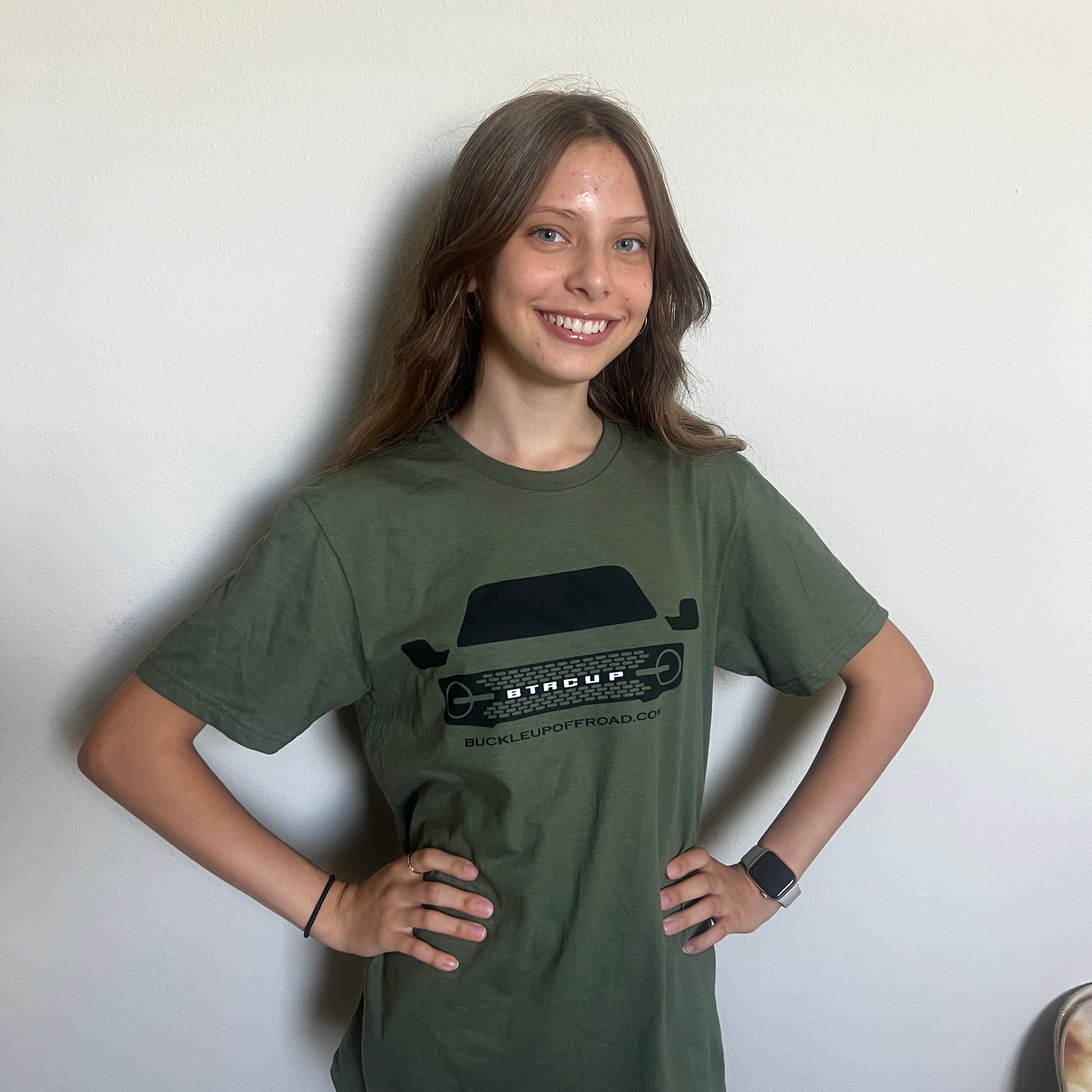 Buckle Up Off-Road Merch BTRCUP Bronco Grille T-Shirt - Military Green - Size 3XL