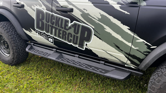 Buckle Up Off-Road Quick Release Braptor Side Steps 4dr (Raptor-Style) for 2021+ Bronco w/ Rock Rails
