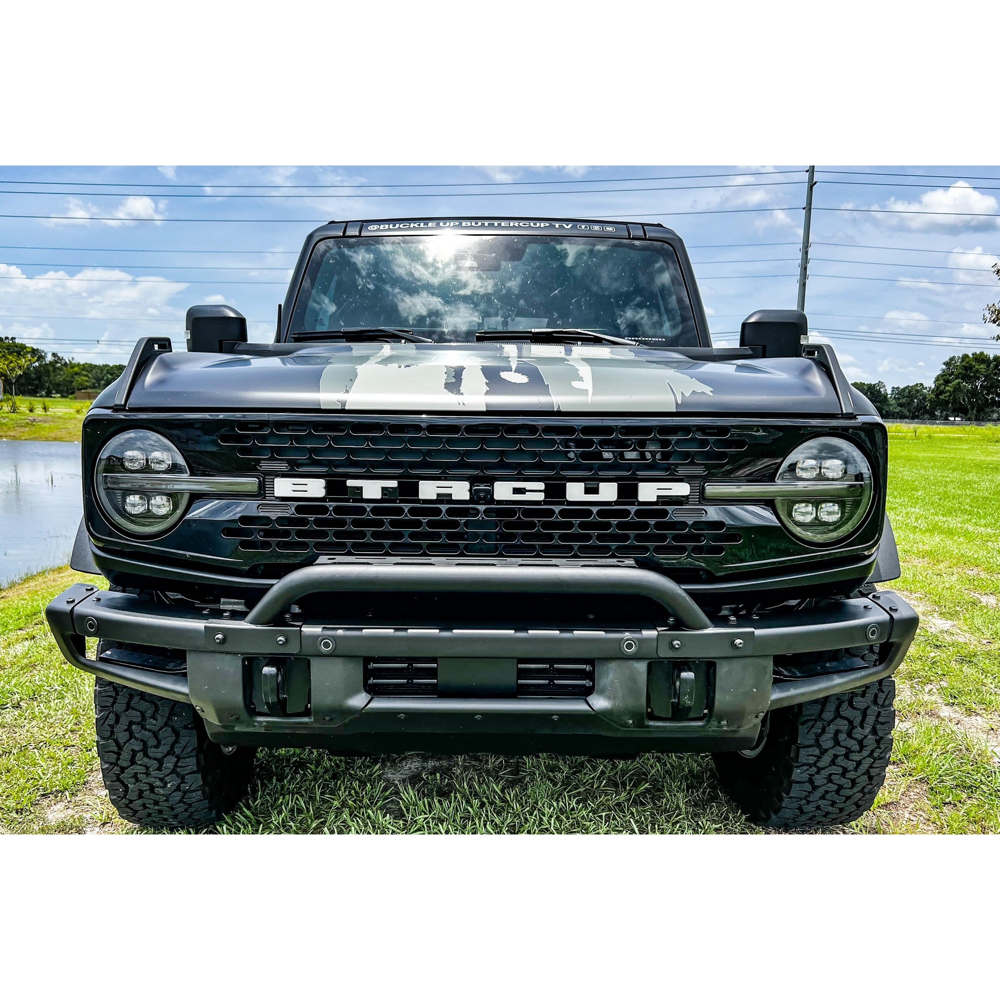 Buckle Up Off-Road Mini Bull Bar with Light Mount for 2021+ Ford Bronco with Modular Bumper | bub6gminibulllight