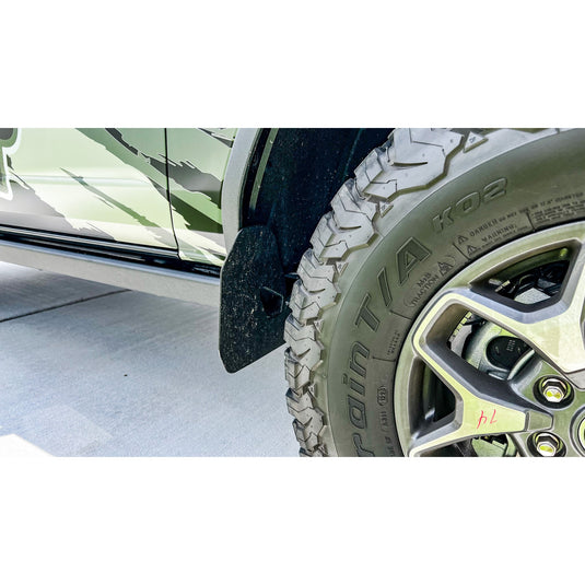 Buckle Up Off-Road Slide-In Rock Rail Mud Flaps For 2021+ Ford Bronco w/ Rock Rails