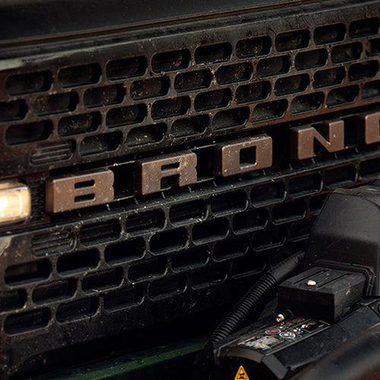 Ford Performance 2021+ Bronco Grille Lettering Overlay Kit - Bronze