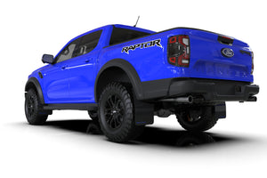 Rally Armor Mud flaps with Black Flap & Blue Logo for 24+ Ford Ranger Raptor