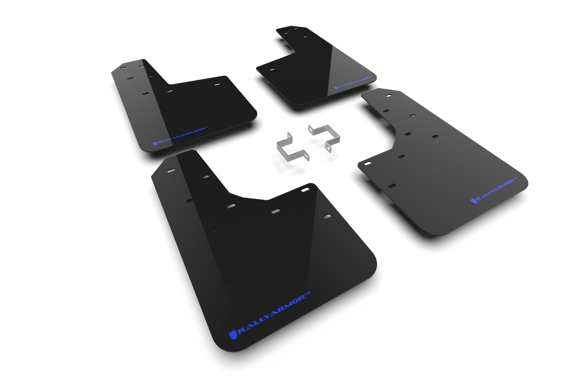 Rally Armor Mud flaps with Black Flap & Blue Logo for 24+ Ford Ranger Raptor