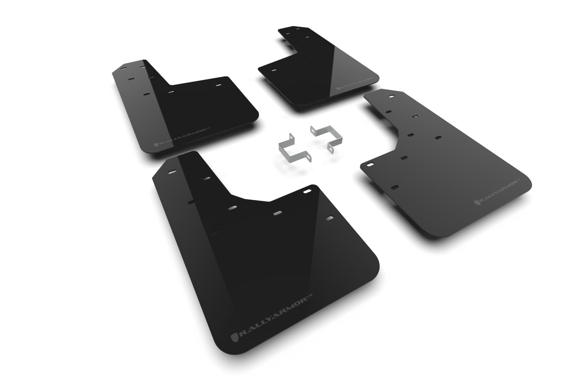Rally Armor Mud flaps with Black Flap & Gray Logo for 23+ Ford Ranger Raptor