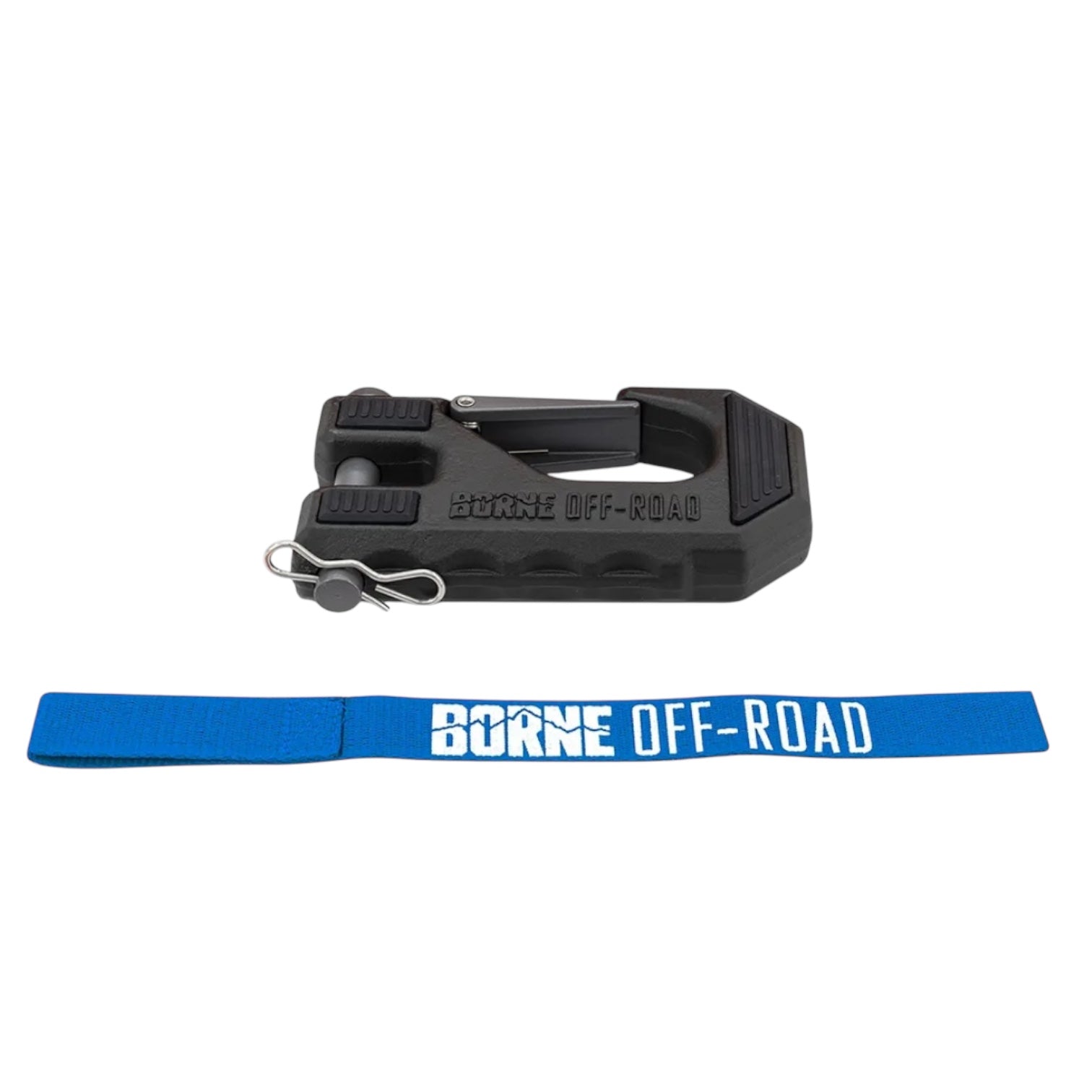 Borne Off-Road Winch Hook & Hand Tether (BLUE) Universal Fitment | BNWN-HK-01BL