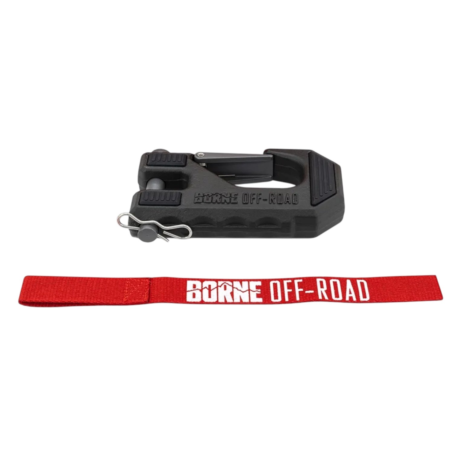Borne Off-Road Winch Hook & Hand Tether (RED) Universal Fitment | BNWN-HK-01RD