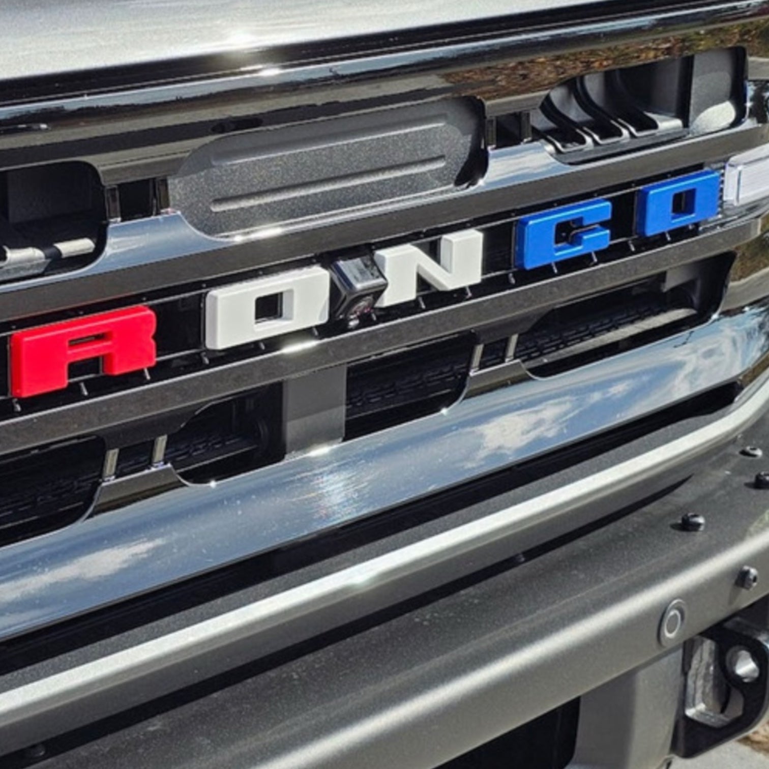 UPR Bronco Grille Replacement Letters for 2021+ Ford Bronco (Azure Gray) | UPR-3683-19