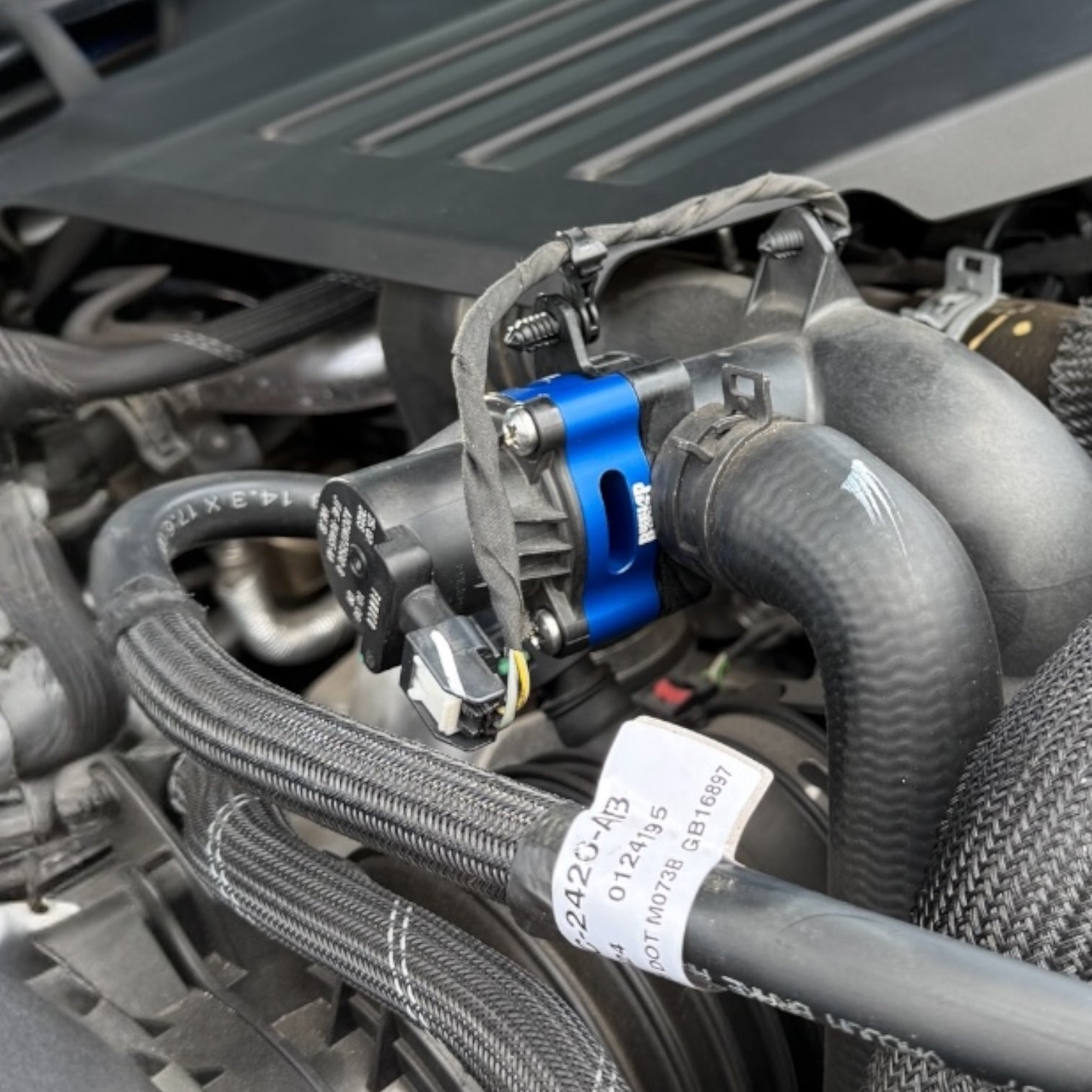 Buckle Up Off-Road Blue Blow Off Valve Spacer for Ford Bronco, Bronco Raptor, Ranger Raptor & More