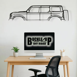 42" Metal Wall Hanging Silhouette of 21+ Ford Bronco (4 Door) | USA MADE