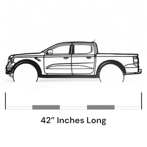 42" Metal Wall Art Hanging Silhouette of 24+ Ranger RAPTOR | USA MADE