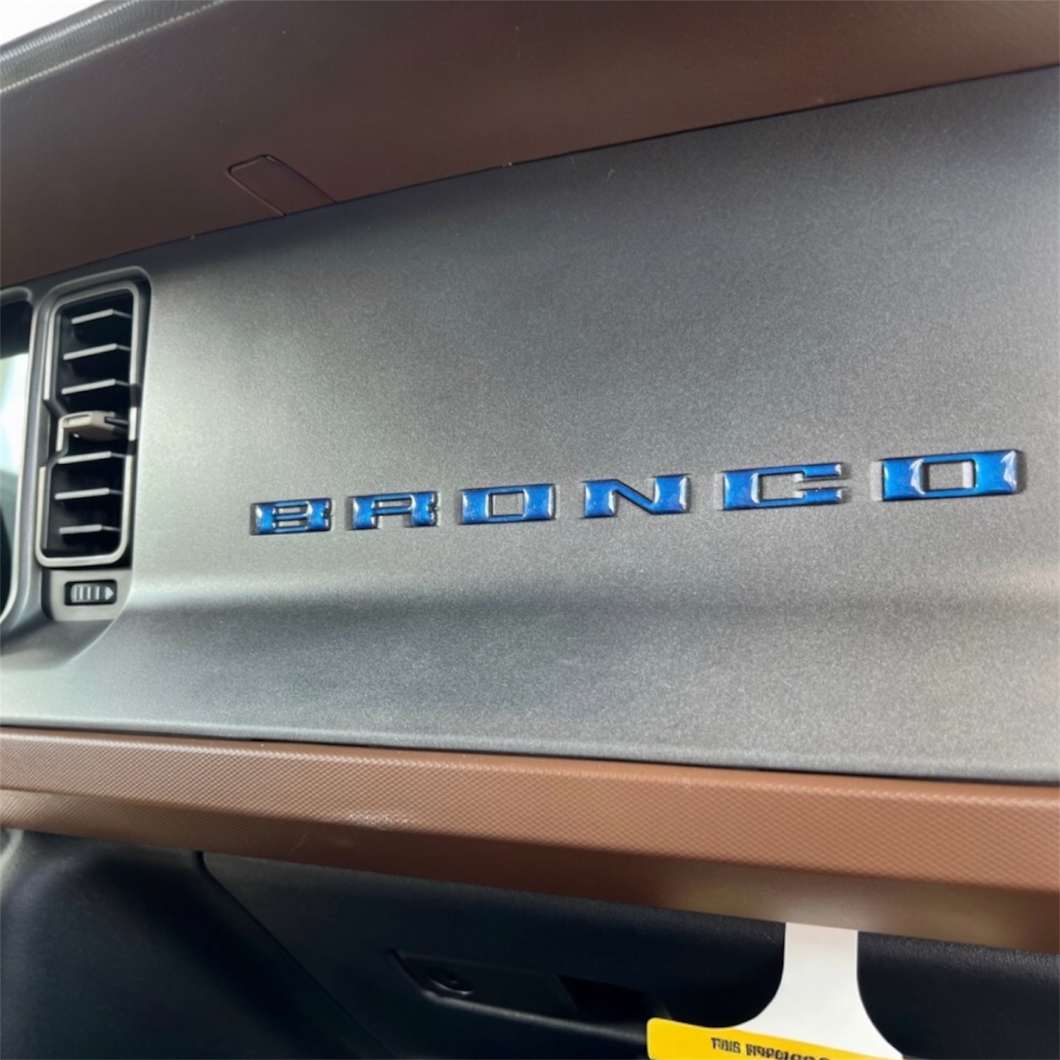 AMP Oxford White Raised Dash Letter Inserts for 2021+ Ford Bronco | AMP-85112-005