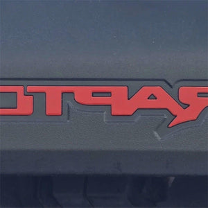 AMP ABS Emblem Tailgate Inserts Letters with Claws for 22+ Ford Bronco Raptor (Code Orange) | UPR-AMP-85121-001