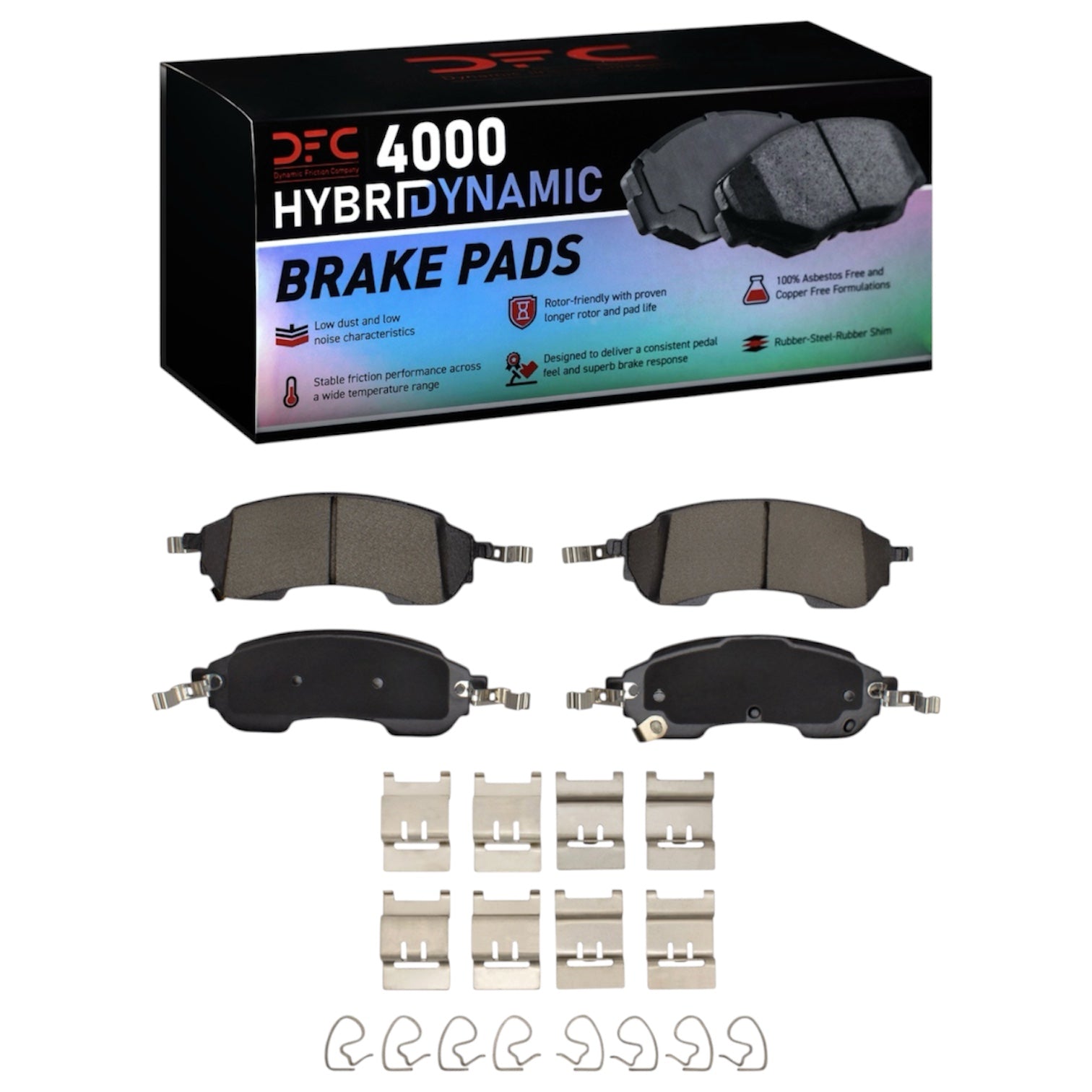 DFC 4000 HybriDynamic Brake Pads & Hardware Kit (REAR) | 21+ Ford Bronco, 24+ Ford Ranger