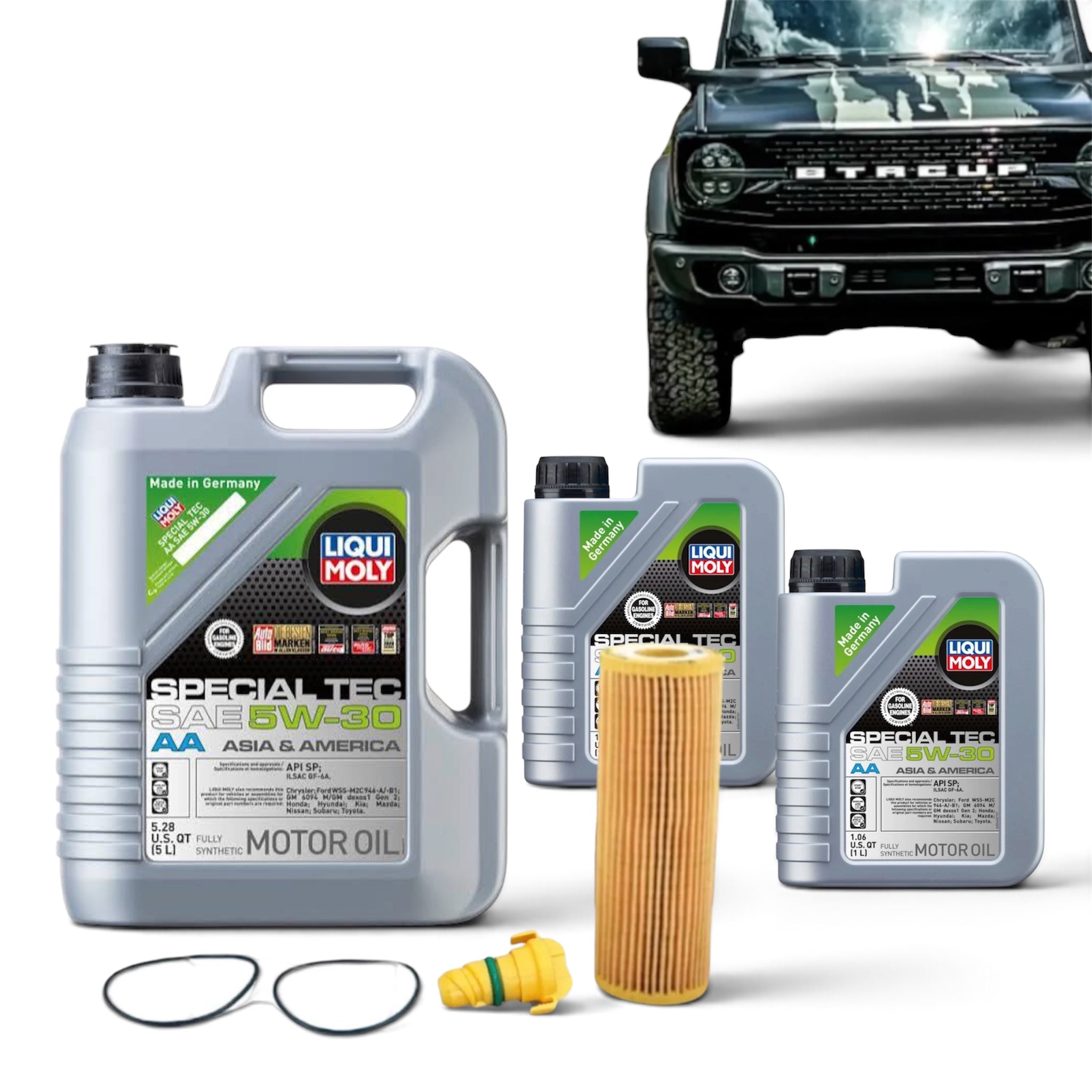 LIQUI MOLY Special Tec AA 5W-30 Motor Oil Change Kit for 2.7L Ford Bronco