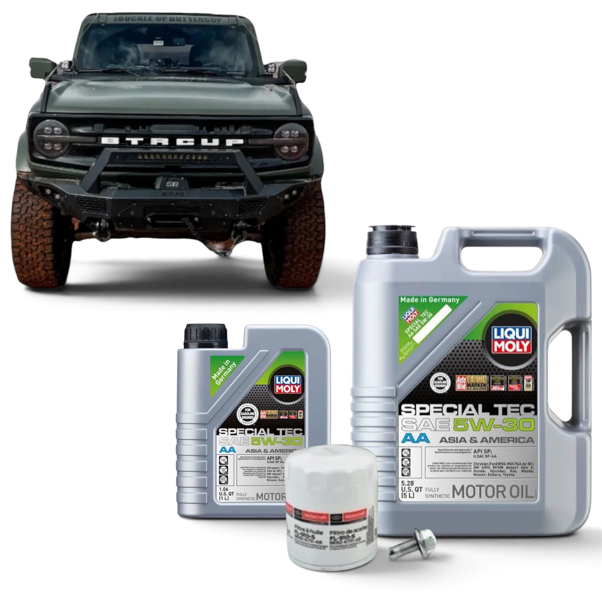 LIQUI MOLY Special Tec AA 5W-30 Motor Oil Change Kit for 2.3l Ford Bronco & Ranger