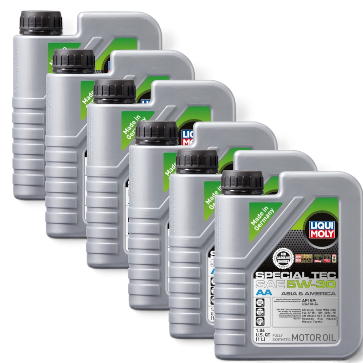 LIQUI MOLY Special Tec AA 5W-30 Motor Oil 1L (6 Bottle Pack) - SAE Full Synthetic Engine Oil