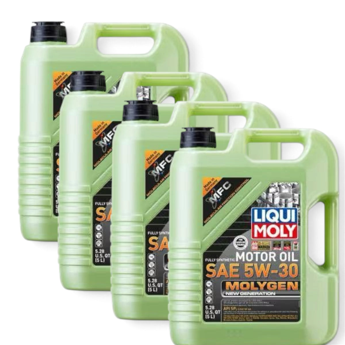 LIQUI MOLY Molygen New Generation 5W-30 Motor Oil 5L (4 Bottle Pack) - Full Synthetic Engine Protection