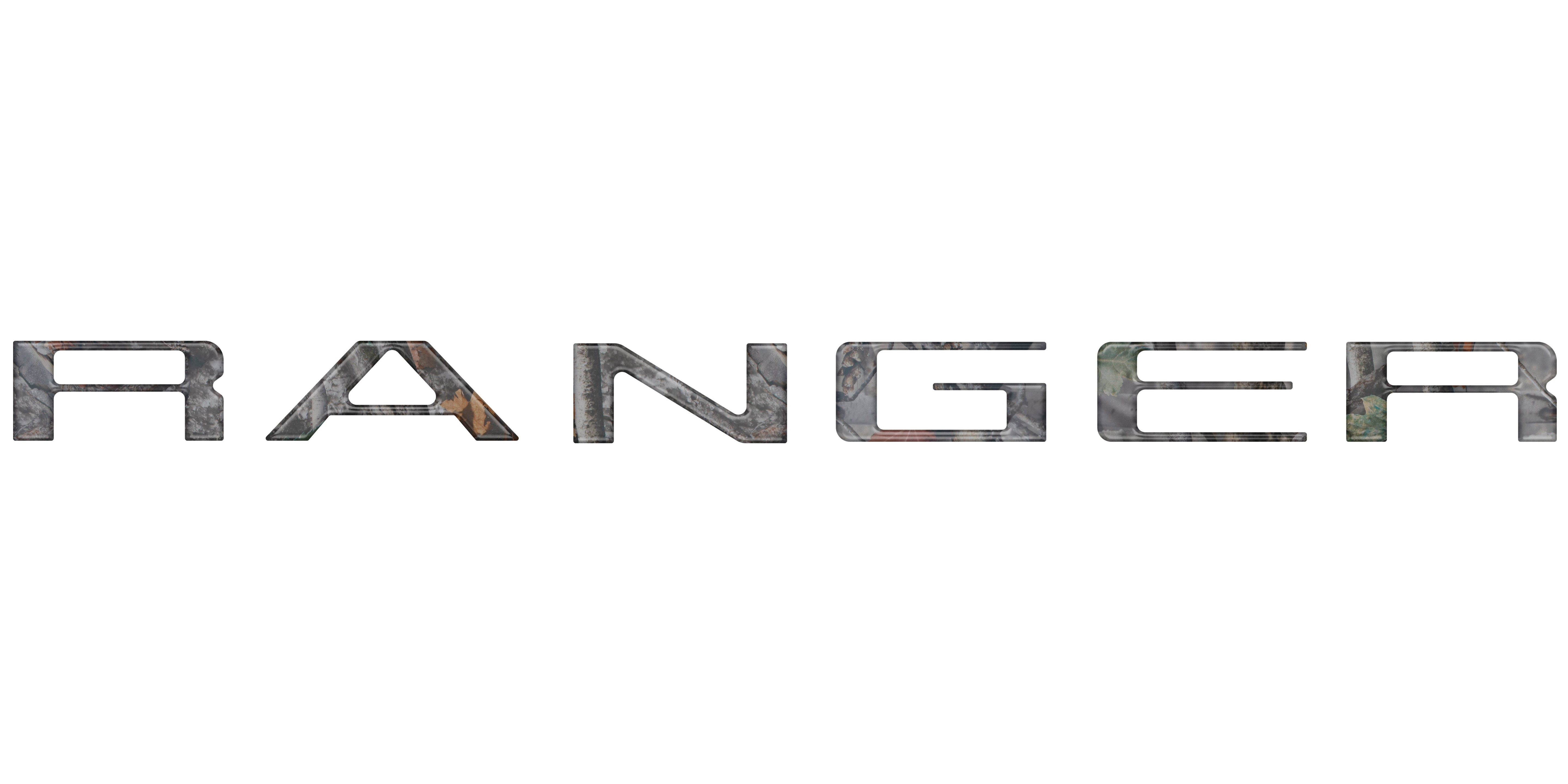 tuf-RAG024-RBS-M · Tufskinz Tailgate Letter Inserts Fits 2024-2025 Ford Ranger Reflective BlackShadow