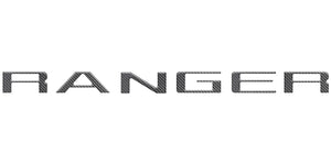 tuf-RAG024-RBS-M · Tufskinz Tailgate Letter Inserts Fits 2024-2025 Ford Ranger Reflective BlackShadow