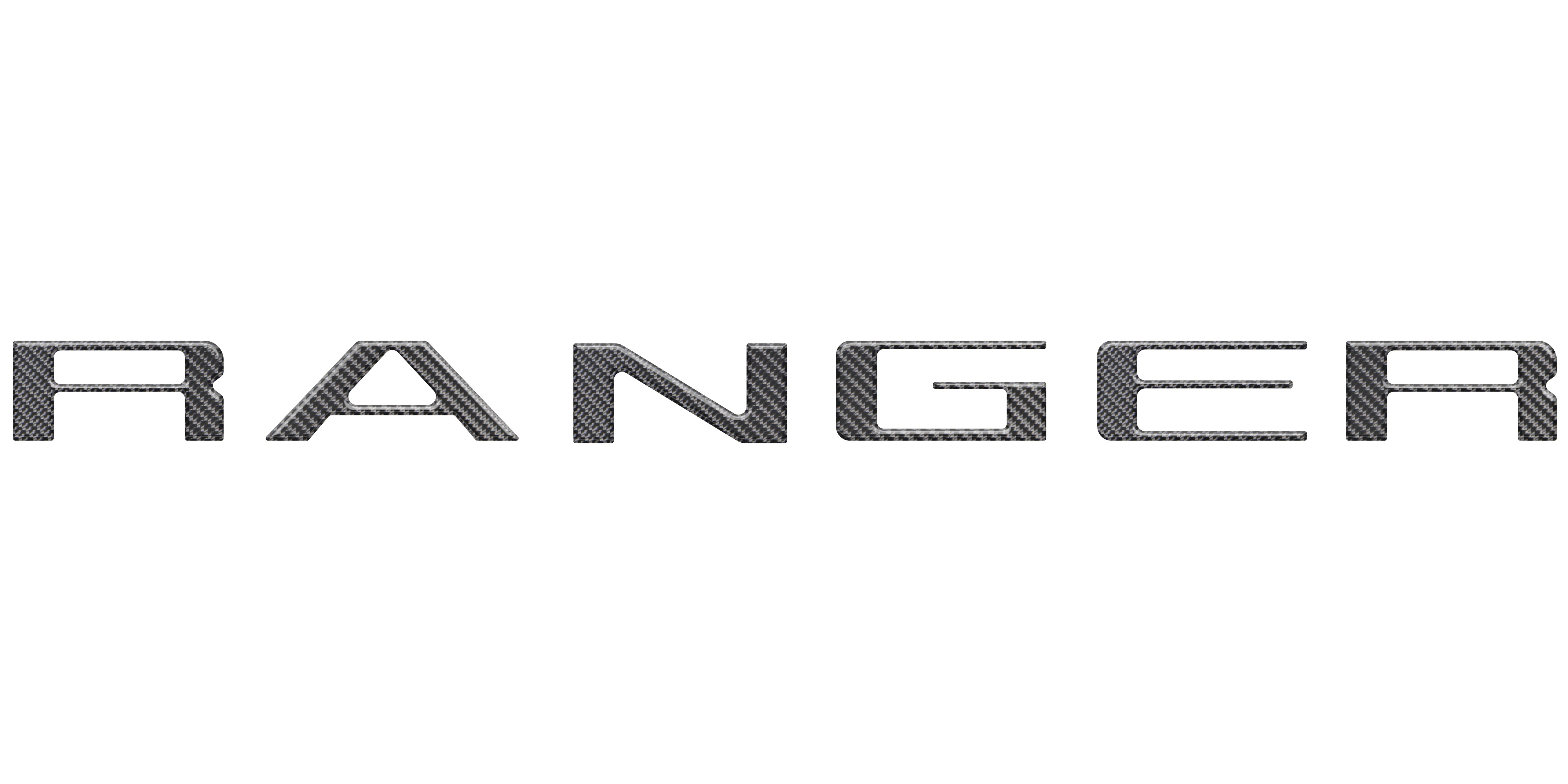 tuf-RAG024-RBS-M · Tufskinz Tailgate Letter Inserts Fits 2024-2025 Ford Ranger Reflective BlackShadow
