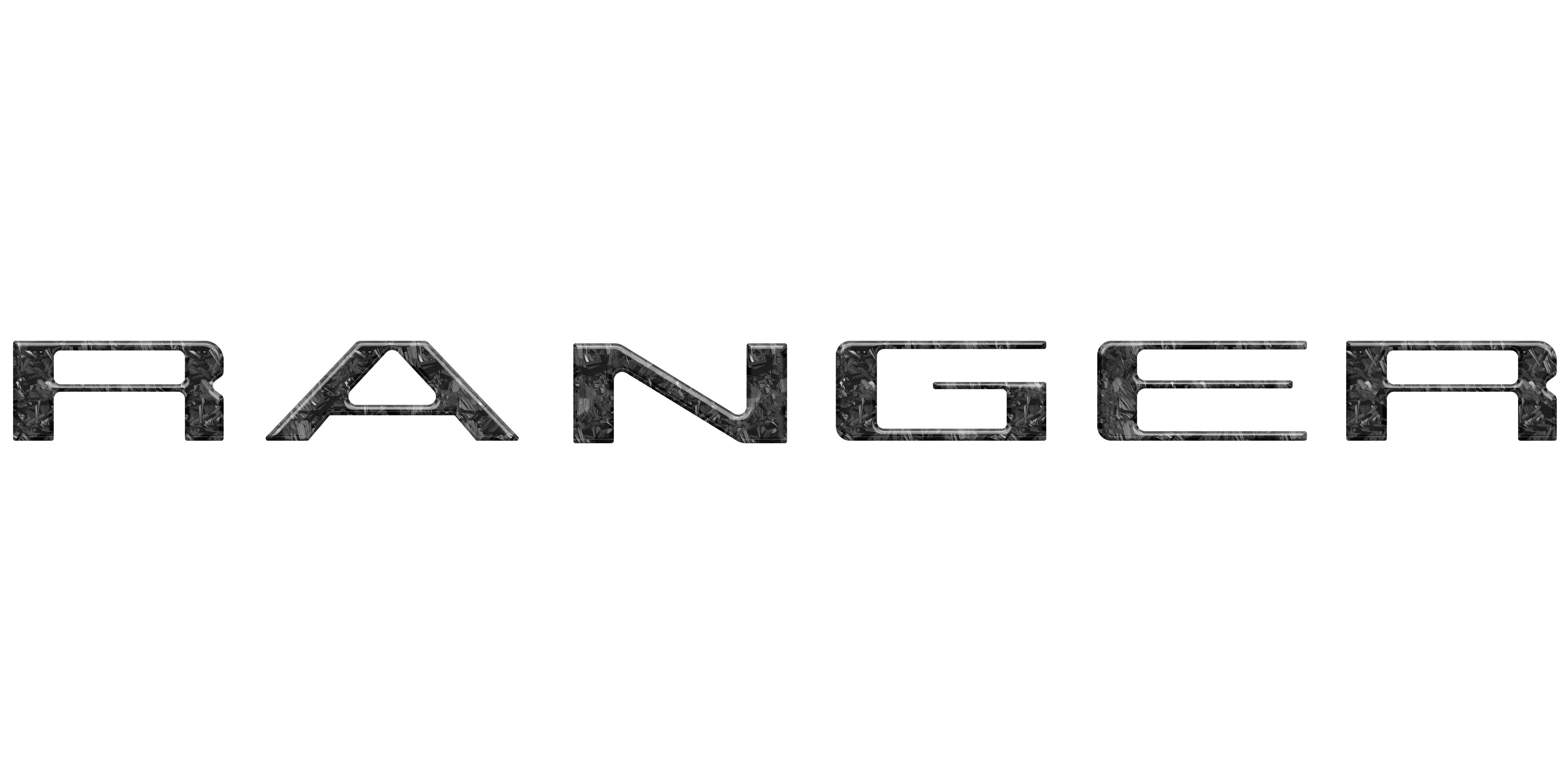 tuf-RAG024-RBS-M · Tufskinz Tailgate Letter Inserts Fits 2024-2025 Ford Ranger Reflective BlackShadow