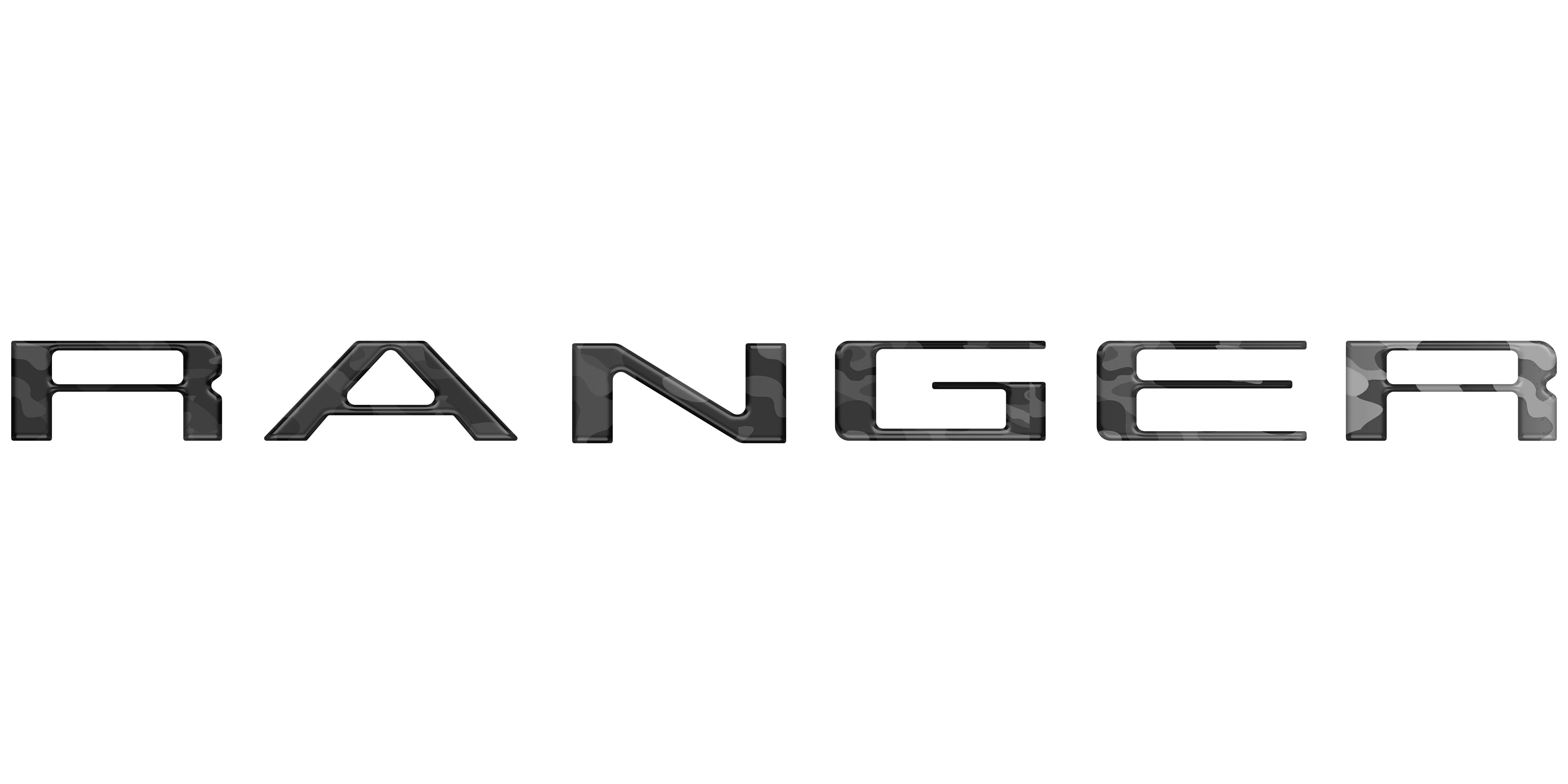 tuf-RAG024-RBS-M · Tufskinz Tailgate Letter Inserts Fits 2024-2025 Ford Ranger Reflective BlackShadow