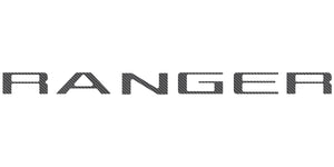 tuf-RAG024-RBS-M · Tufskinz Tailgate Letter Inserts Fits 2024-2025 Ford Ranger Reflective BlackShadow