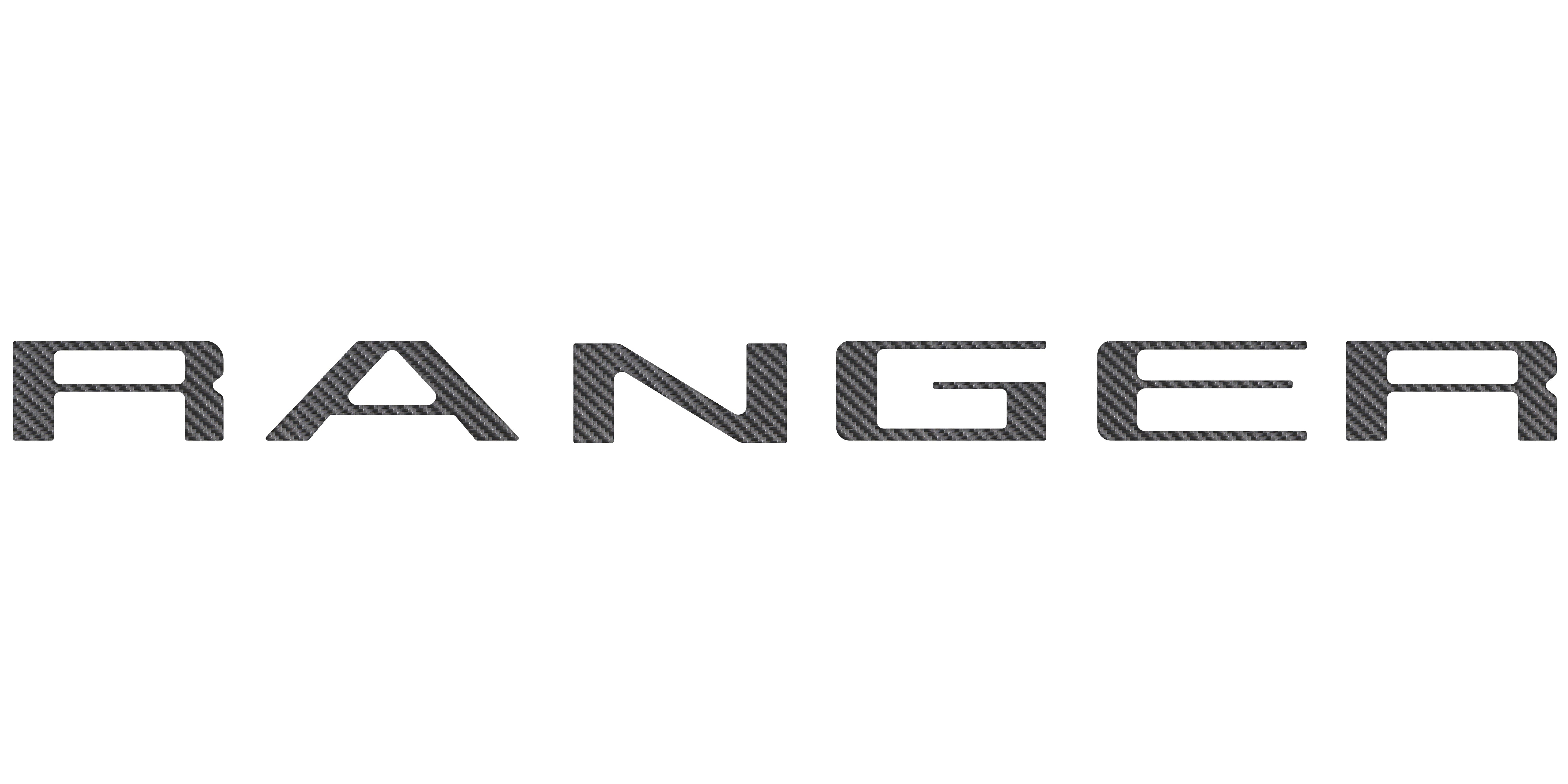 tuf-RAG024-RBS-M · Tufskinz Tailgate Letter Inserts Fits 2024-2025 Ford Ranger Reflective BlackShadow