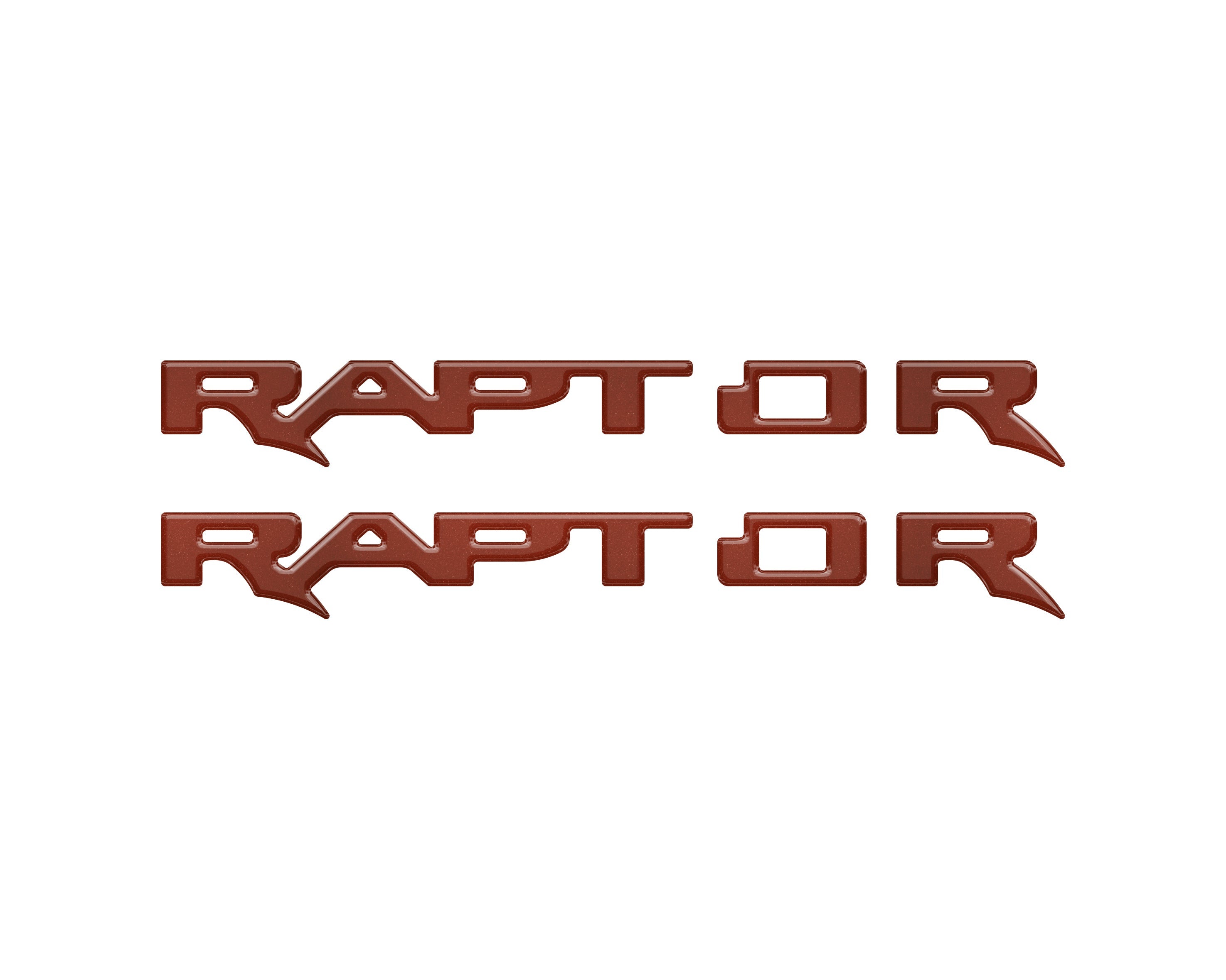 Tufskinz Raptor Running Board Emblem Overlays Fits 2024+ Ford Ranger Raptor- Hot Pepper Red