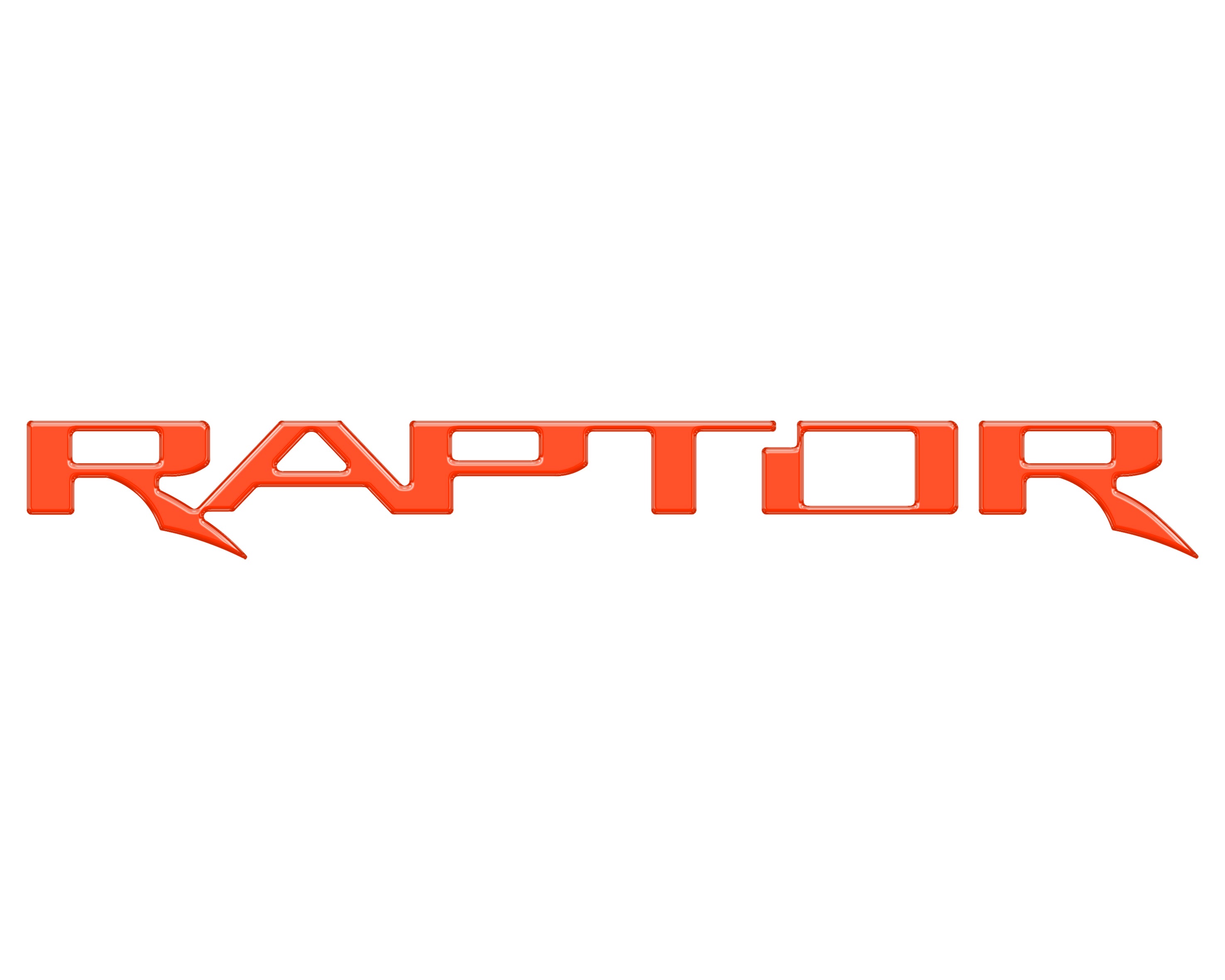 Tufskinz Raptor Tailgate Emblem Inserts Fits 2024+ Ford Ranger- Cyber Orange