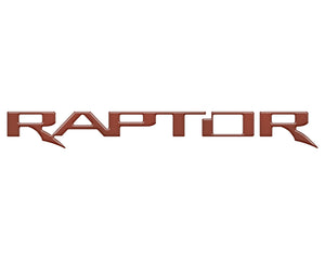 Tufskinz Raptor Tailgate Emblem Inserts Fits 2024+ Ford Ranger- Cyber Orange