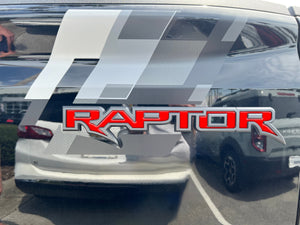 Tufskinz Raptor Tailgate Emblem Inserts Fits 2024+ Ford Ranger- Cyber Orange