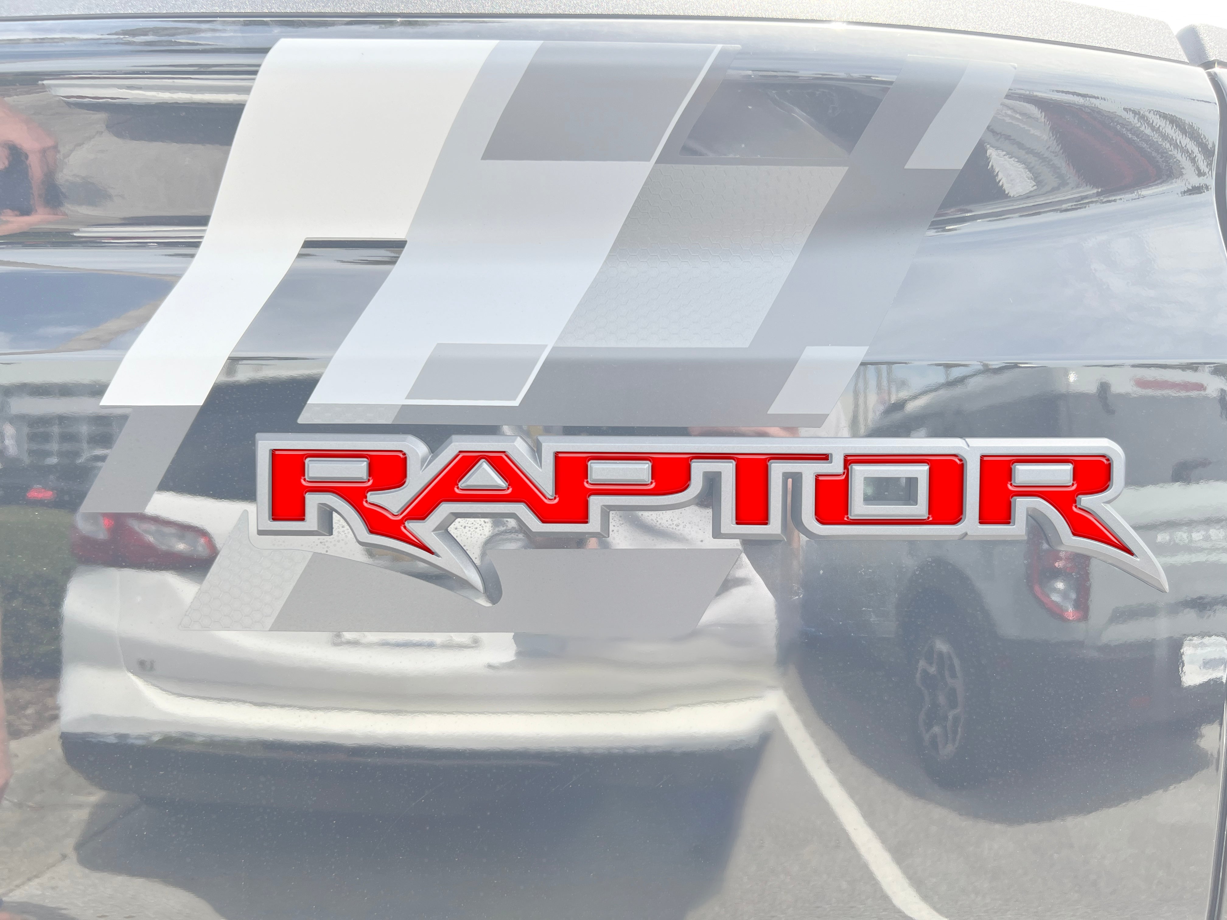 Tufskinz Raptor Tailgate Emblem Inserts Fits 2024+ Ford Ranger- Cyber Orange
