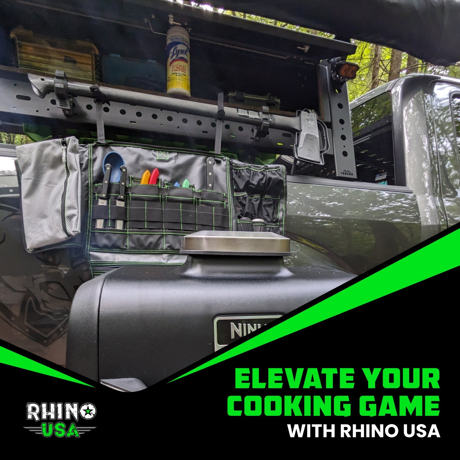 Rhino USA Camp Kitchen Organizer Bag (Black) | AC-SBCAMPKIT-BLK