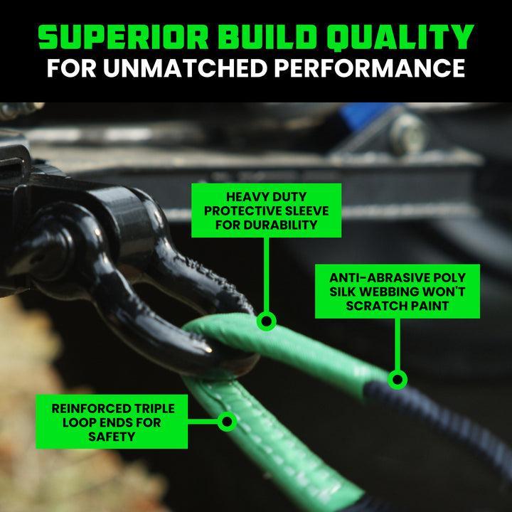 Rhino USA 20Ft Tow Strap/Hitch Combo | RNO-20STRAPHITCH