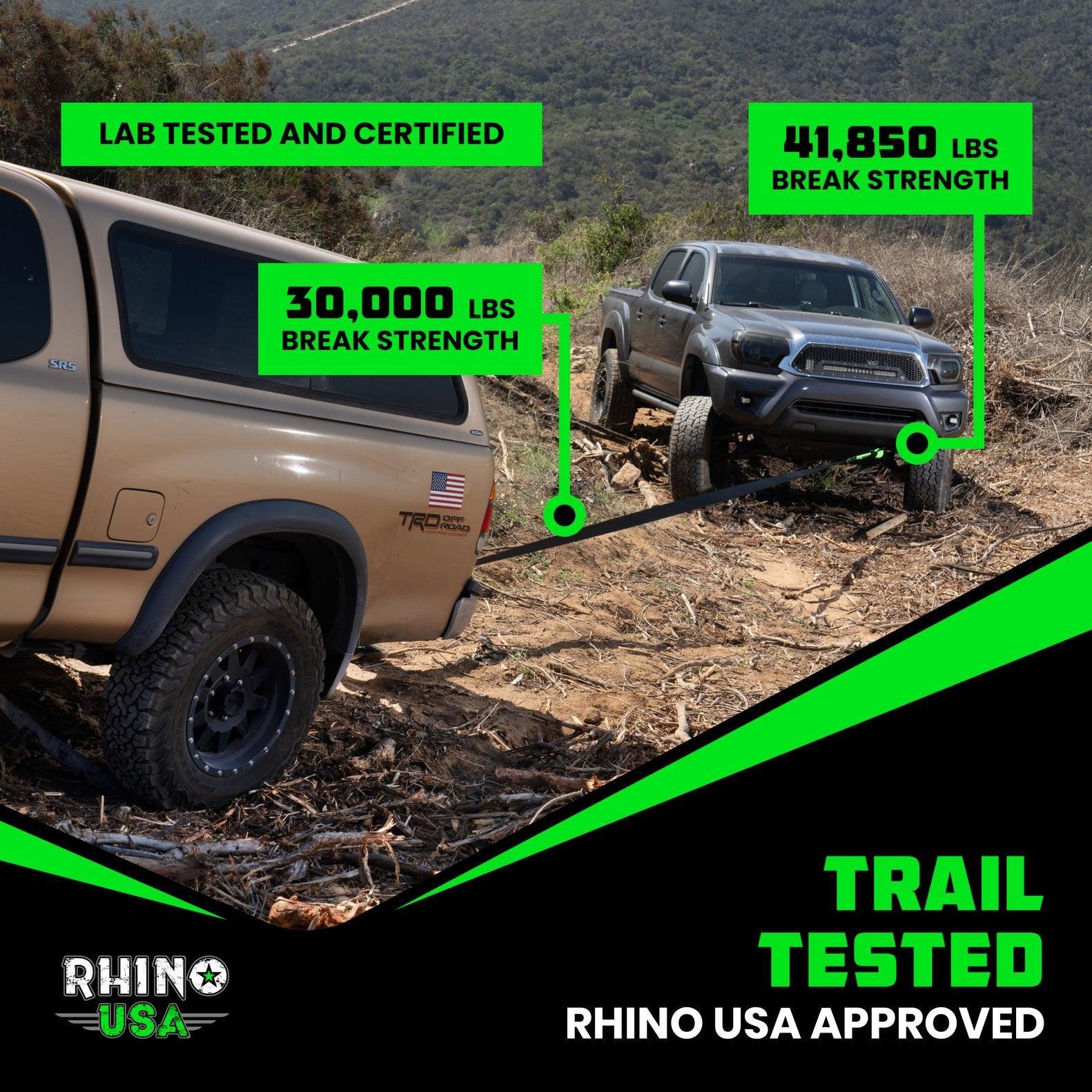 Rhino USA 20Ft Tow Strap/Shackles Combo | RNO-SHACKSTRAP20