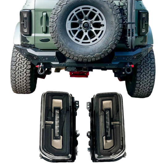 Lumen8 OEM Style Smoked Tail Lights w/ Sequential Turn Signal for 2021+ Ford Bronco w/ Signature LED Tail Lights ONLY