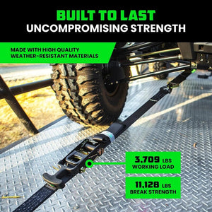 Rhino USA Heavy Duty Vehicle Tie Down Kit - Black | 2IN-HDKIT