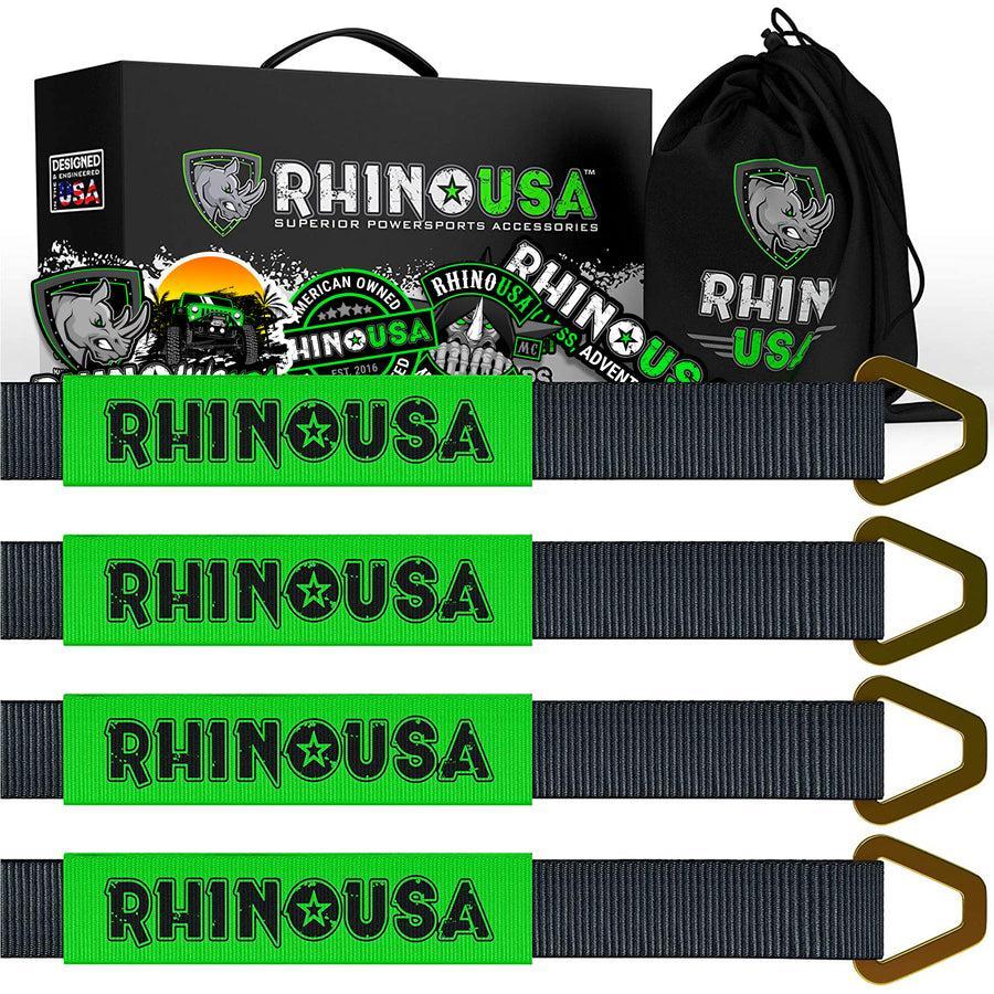 Rhino USA Axle Tie Down Straps (4-Pack) 2In X 38In - Black | RNO-AXLESTRAPS