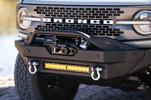 DV8 Offroad FS-15 Series Modular Front Bumper Winch Ready w/ Auxiliary Light Mounts for 2021+ Ford Bronco | dveFBBR-02