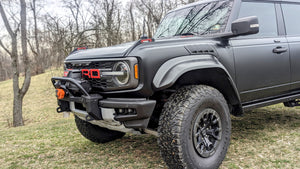 Buckle Up Off-Road Winch Mount with Bull Bar for 2021+ Ford Bronco with Modular or Capable Bumper & Raptor camera & sensor relocation included | bub6gwinchmountbar