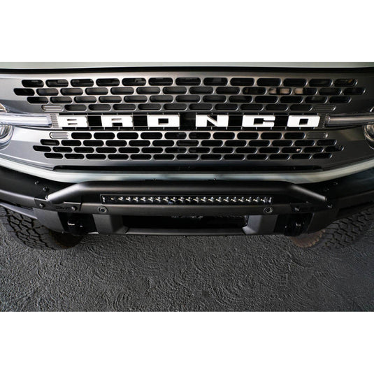 DV8 Offroad Factory Bumper Bull Bar - Black for 2021+ Ford Bronco w/ Modular Bumper | dveLBBR-06