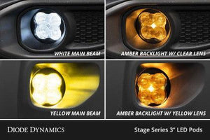 Diode Dynamics SS3 Pro Type AS LED Fog Light Kit DD6991 - White SAE w/ ABL
