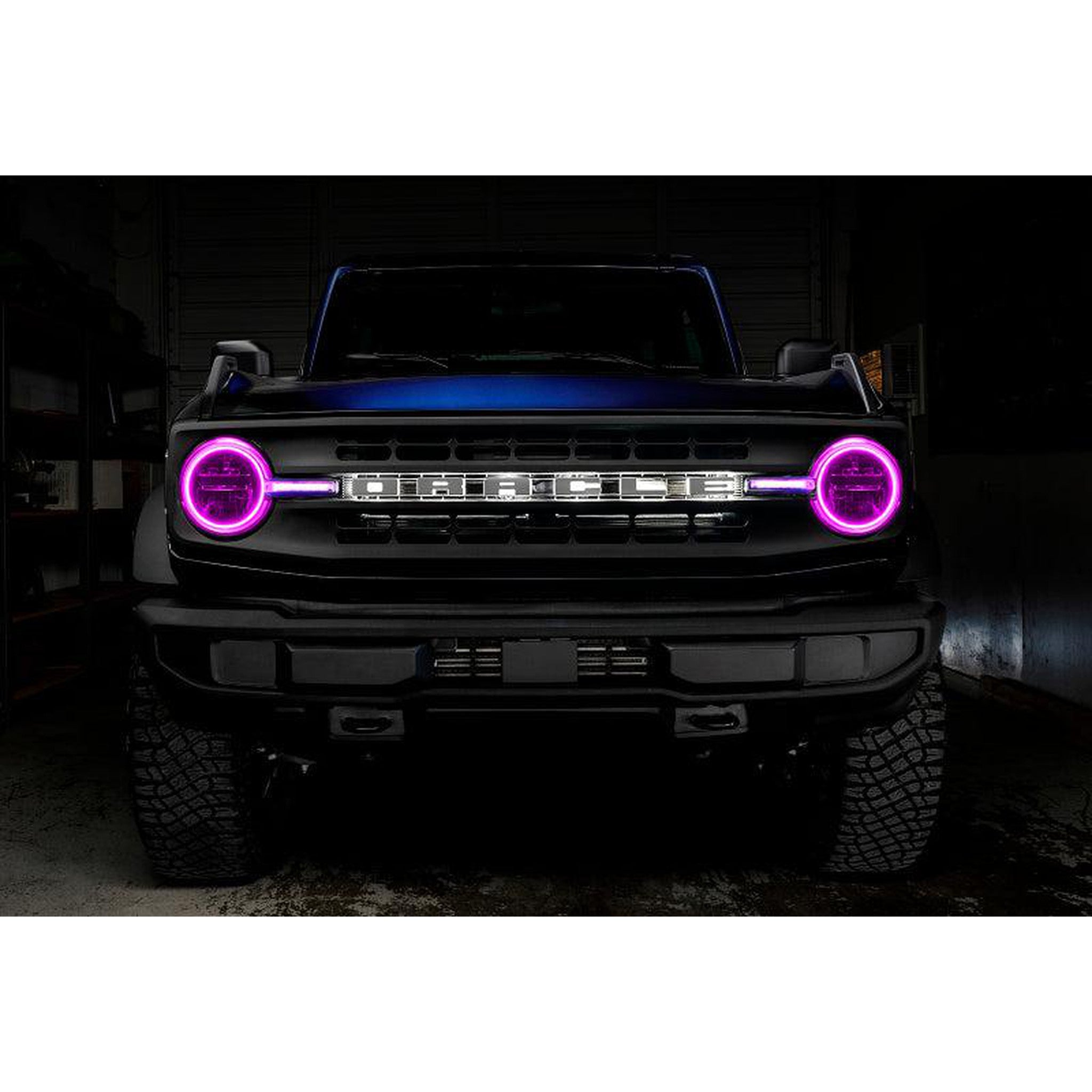 Oracle Headlight Halo Kit w/DRL Bar - Base Headlights ColorSHIFT -w/2.0 Controller for 2021+ Ford Bronco