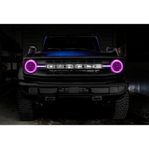 Oracle Headlight Halo Kit w/DRL Bar - Base Headlights ColorSHIFT -w/2.0 Controller for 2021+ Ford Bronco