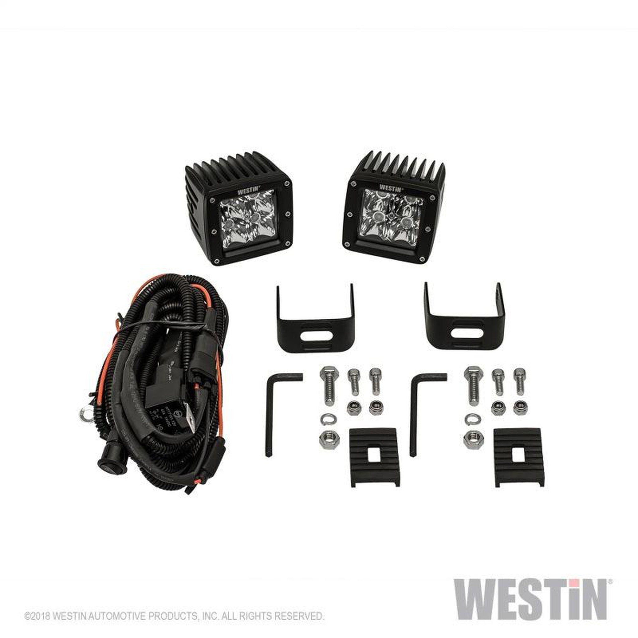 Westin Compact LED 5W 3.2 inch x 3 inch (Set of 2) - Black Universal Fit Compatible with 2021+ Ford Bronco | wes09-12200B-PR