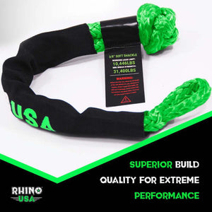 Rhino USA Synthetic Soft Shackle Green | SFTSHACK-12-GRN-1